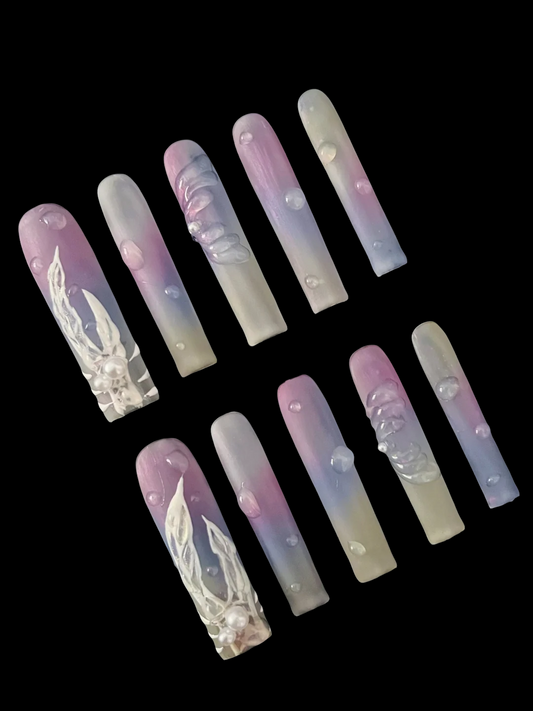 100% Hand Made False Nail Tips（S07）